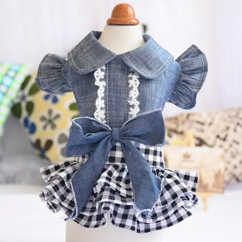 Denim Bow Dress