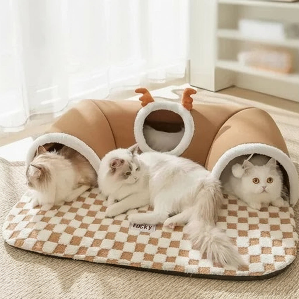 Hide-and-Seek Cat Tunnel Bed