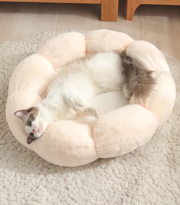 Plush Flower Pet Bed