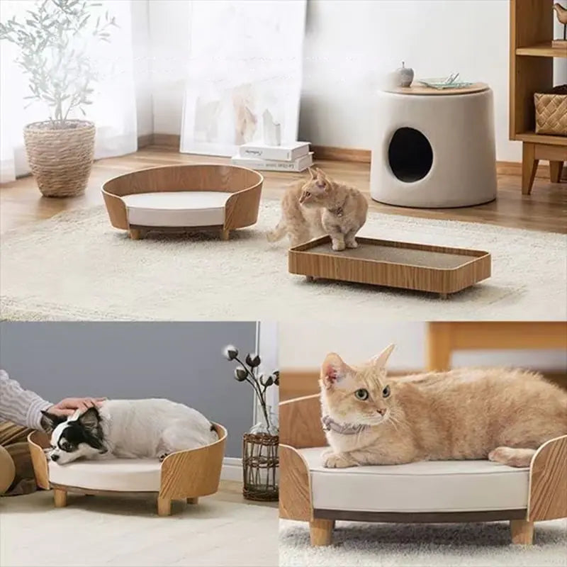 Wooden Cushion Bed