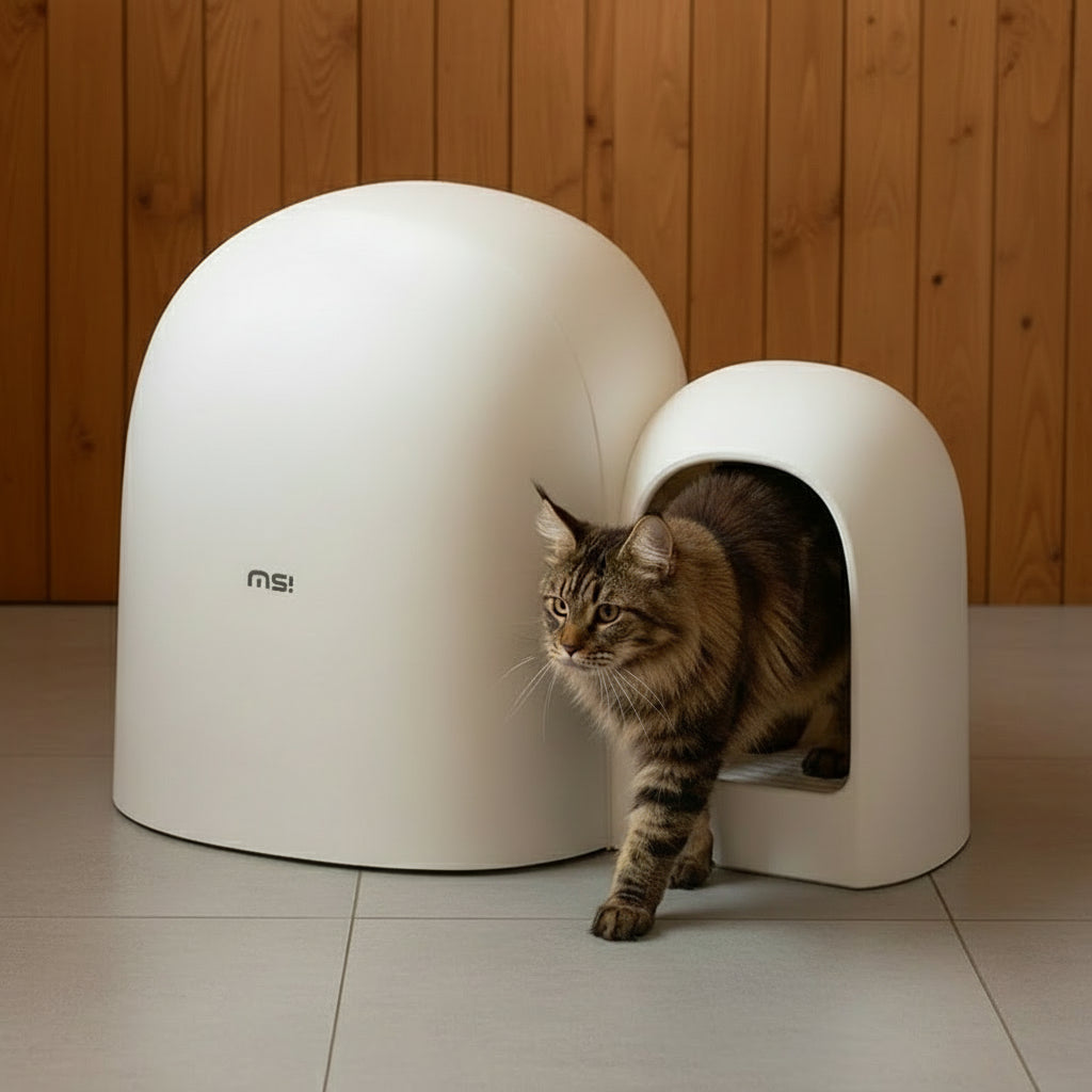 Enclosed Odor Control Litter Box