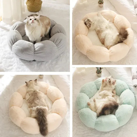Plush Flower Pet Bed