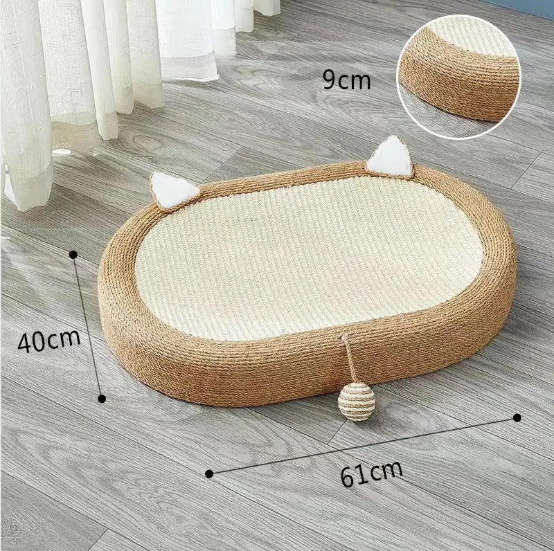Oversized Sisal Cat Scratch Board Bed