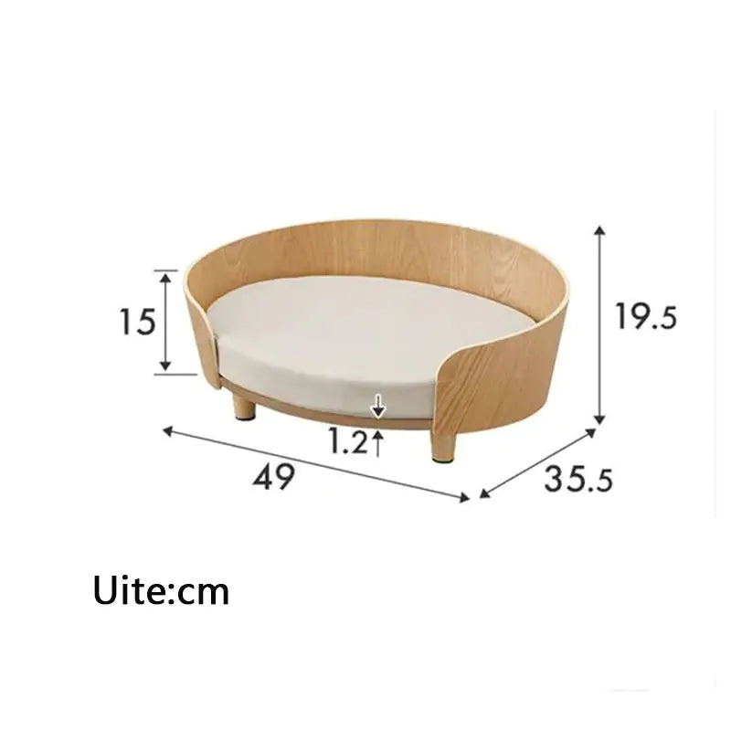 Wooden Cushion Bed