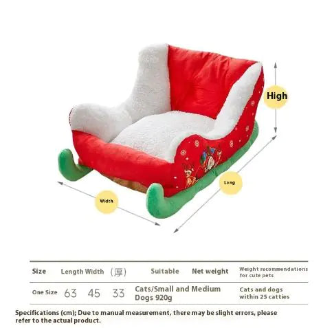 Cozy Sleigh Pet Bed